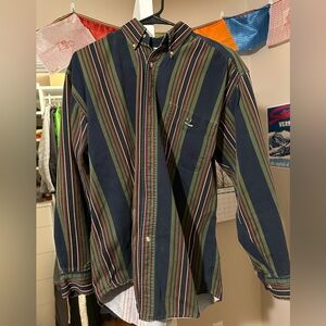 Ivy Crew striped button down shirt Men’s L green blue burgendy